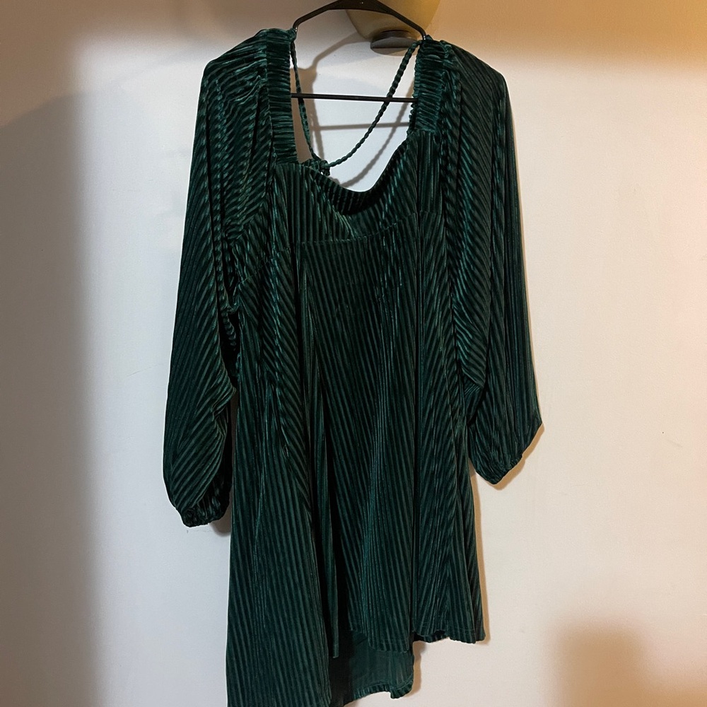 Green Velvet Dress